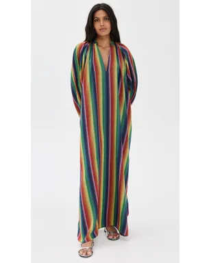 MARRAKSHI LIFE The V Neck Toaureg Dress Stripe - サムネイル5