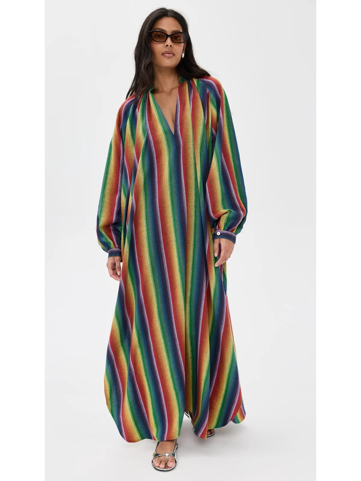 MARRAKSHI LIFE The V Neck Toaureg Dress Stripe - 画像2