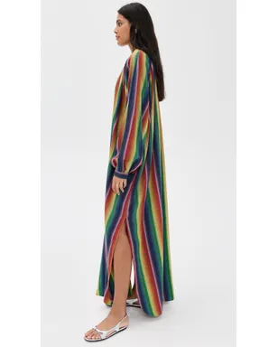 MARRAKSHI LIFE The V Neck Toaureg Dress Stripe - サムネイル4