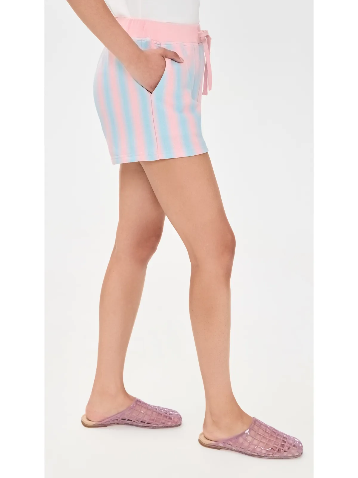 MAUDE CLUB Monroe Shorts Pink Blue - 画像4