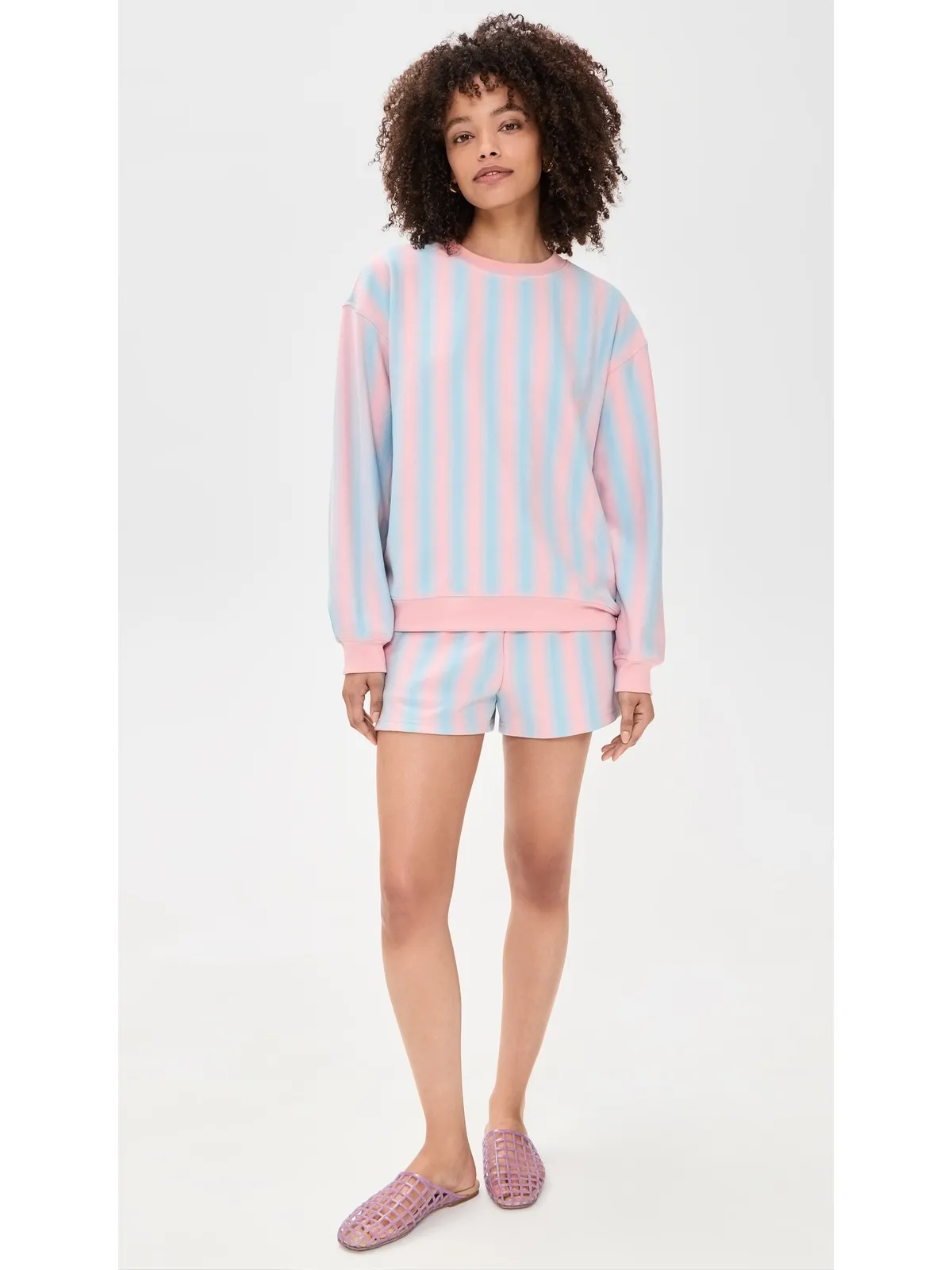 MAUDE CLUB Scout Sweatshirt Pink Blue - 画像5