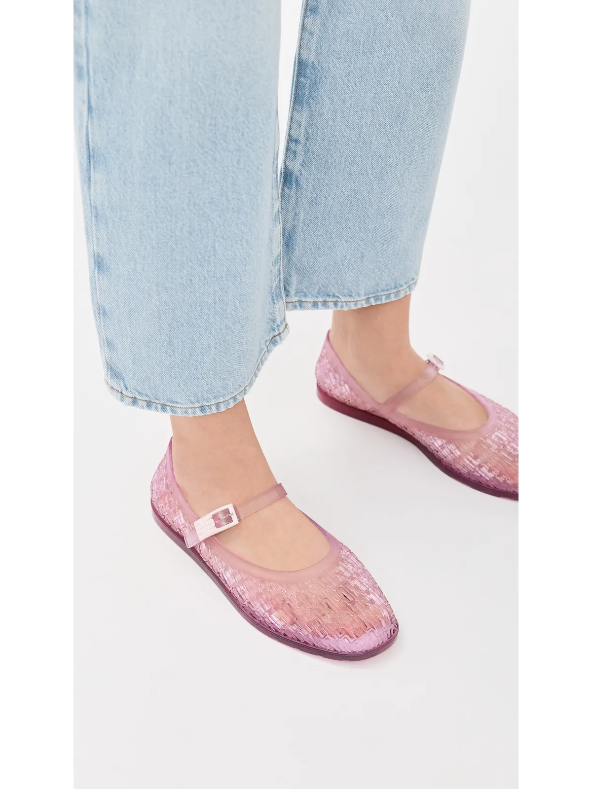 Melissa ハーパー ジェリーバレエフラット クリアピンク - 画像3
