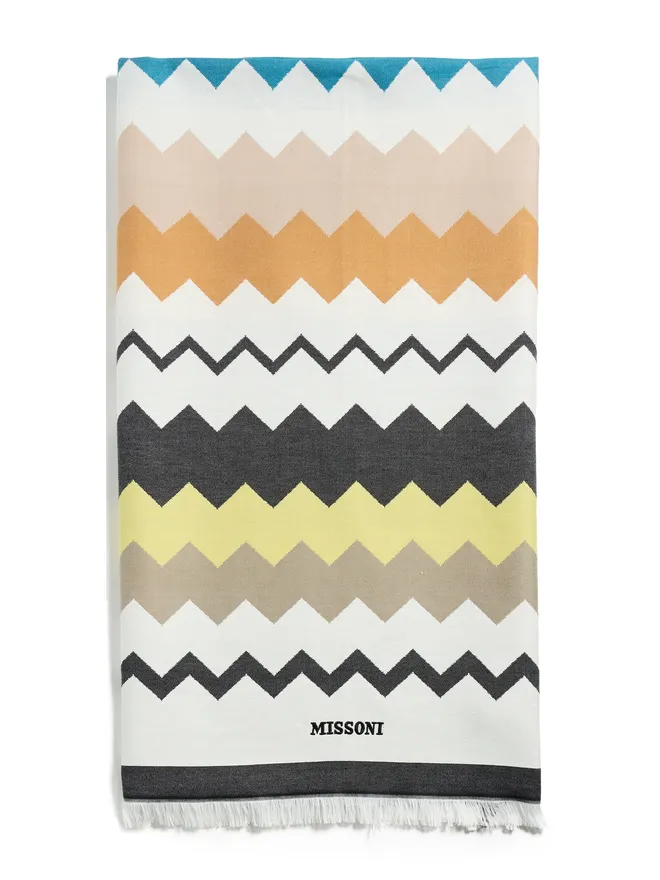 Missoni Missoni ファウト ビーチタオル ブラック・マルチカラーの商品画像