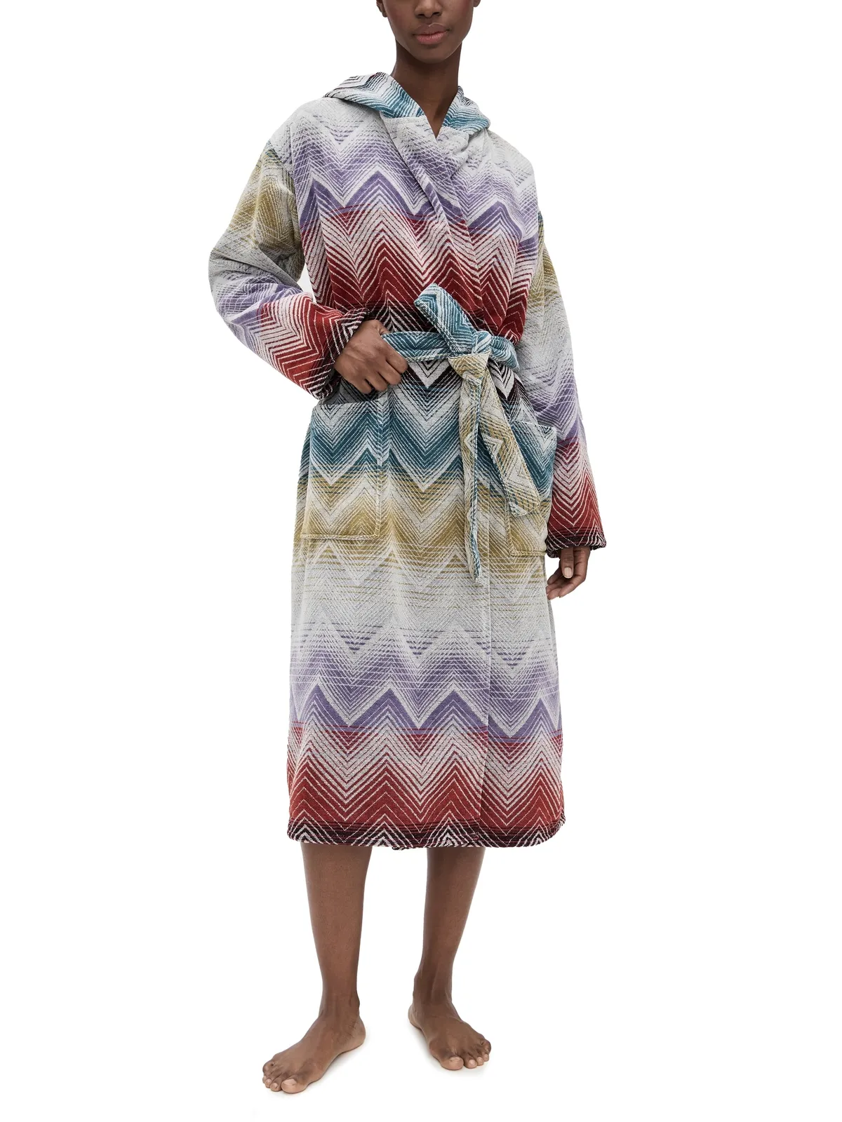 Missoni フード付きバスローブ マルチカラー - 画像1