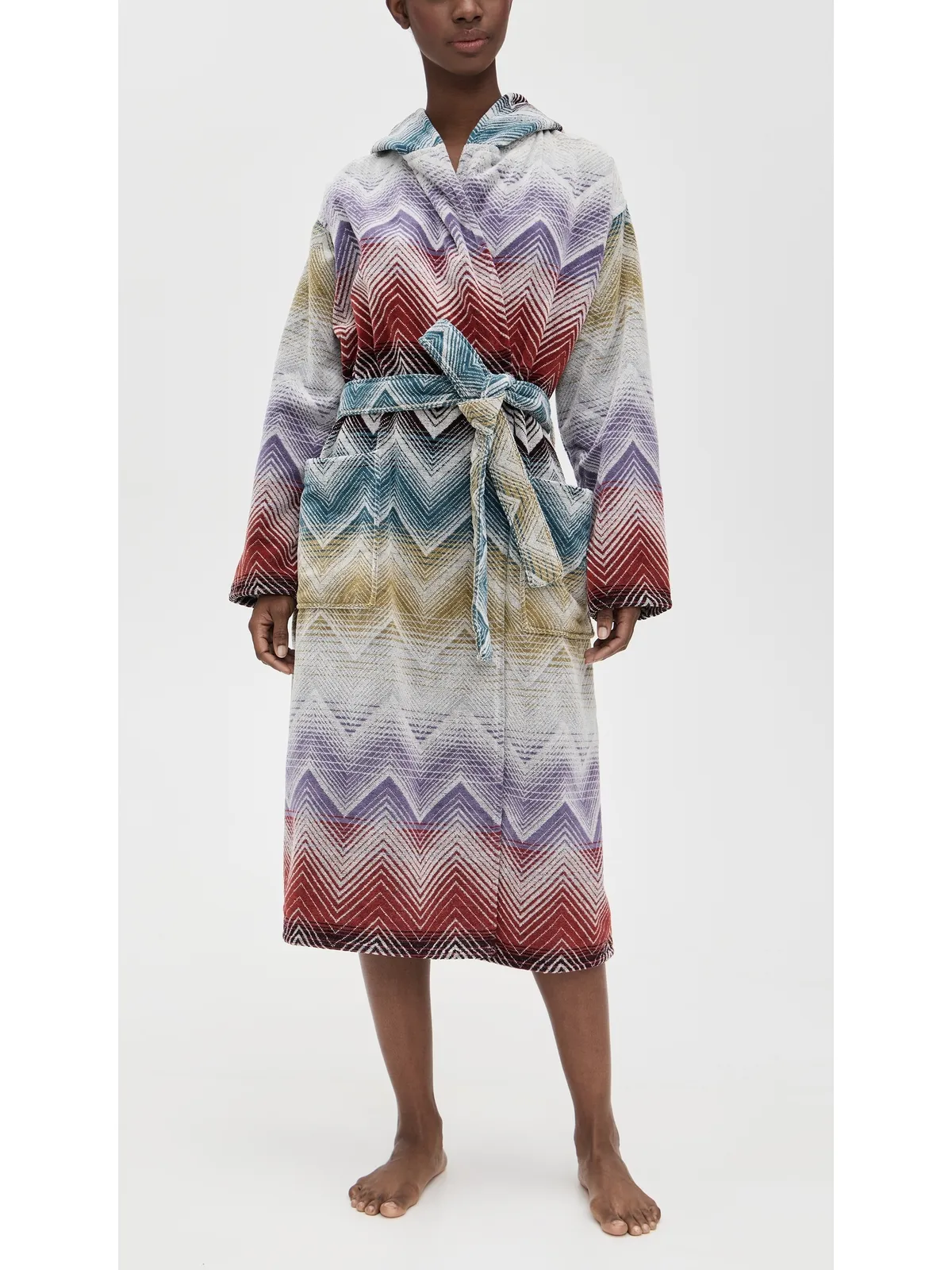Missoni フード付きバスローブ マルチカラー - 画像2