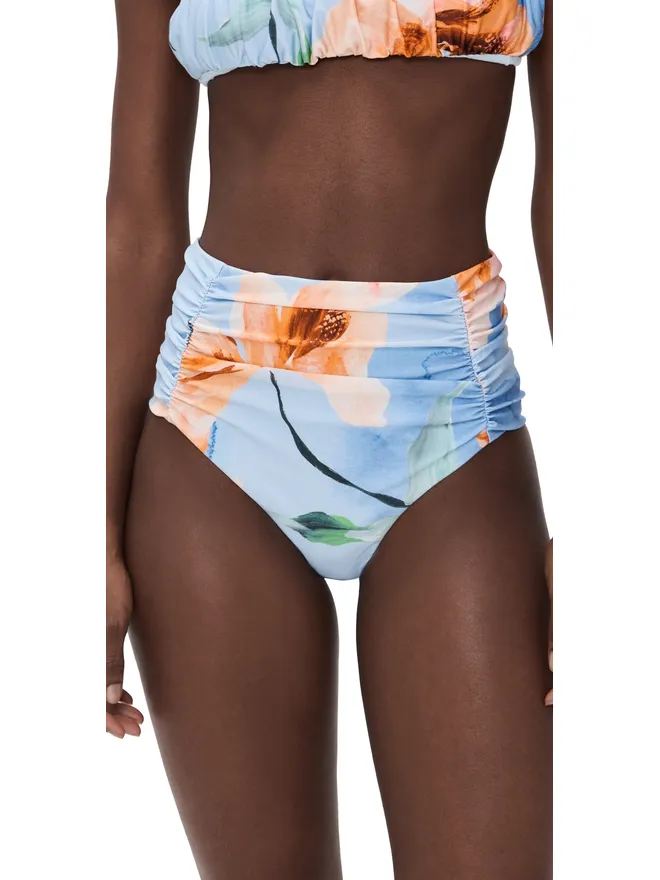 MINKPINK MINKPINK Sunspell Ruched Bikini Bottoms Watercolor Floralの商品画像
