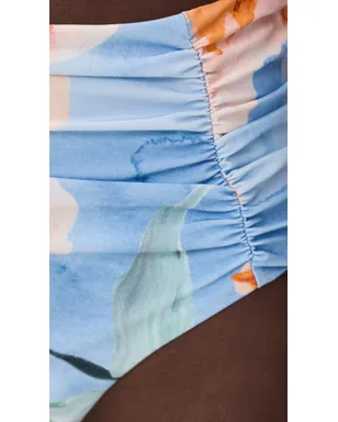 MINKPINK Sunspell Ruched Bikini Bottoms Watercolor Floral - サムネイル5
