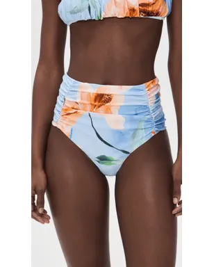 MINKPINK Sunspell Ruched Bikini Bottoms Watercolor Floral - サムネイル2