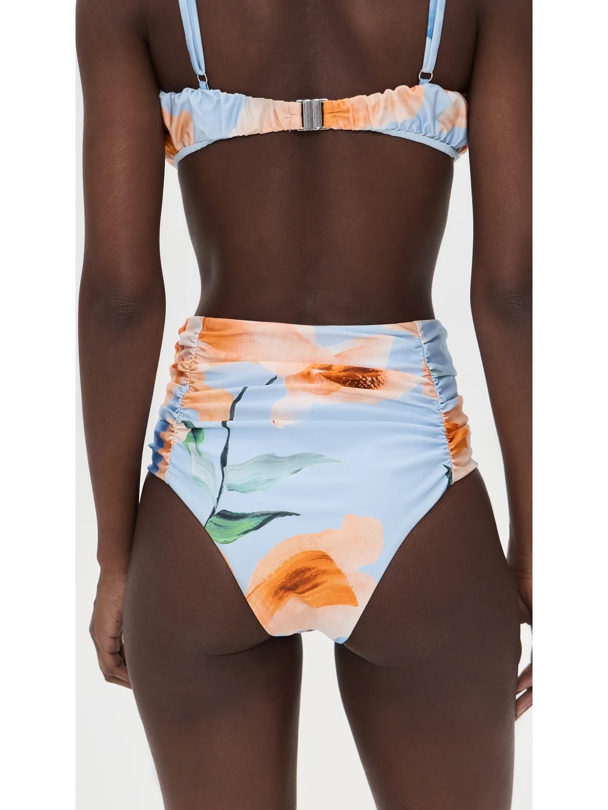 MINKPINK Sunspell Ruched Bikini Bottoms Watercolor Floral - 画像3
