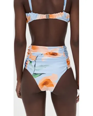 MINKPINK Sunspell Ruched Bikini Bottoms Watercolor Floral - サムネイル3