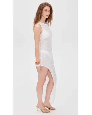 MINKPINK Sundara アシンメトリーヘム レースドレス ホワイト - サムネイル4