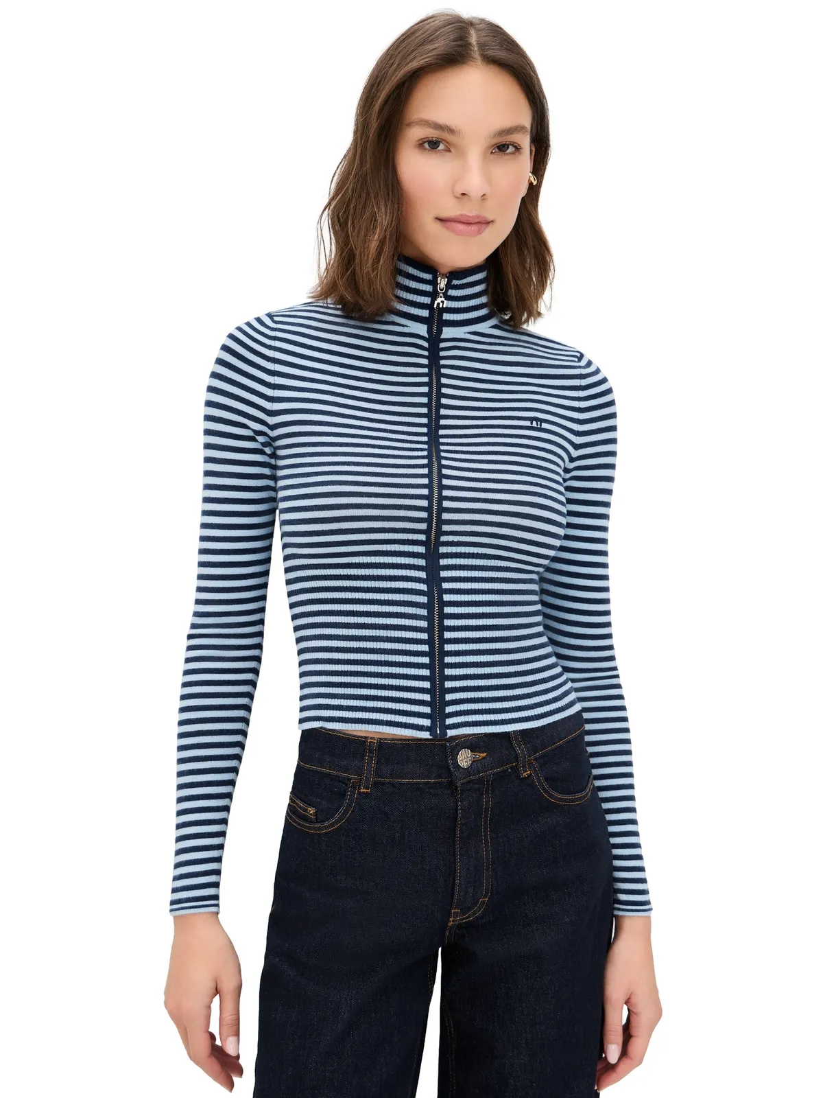 Miaou Vlad Zip Up Blue Stripe - 画像1