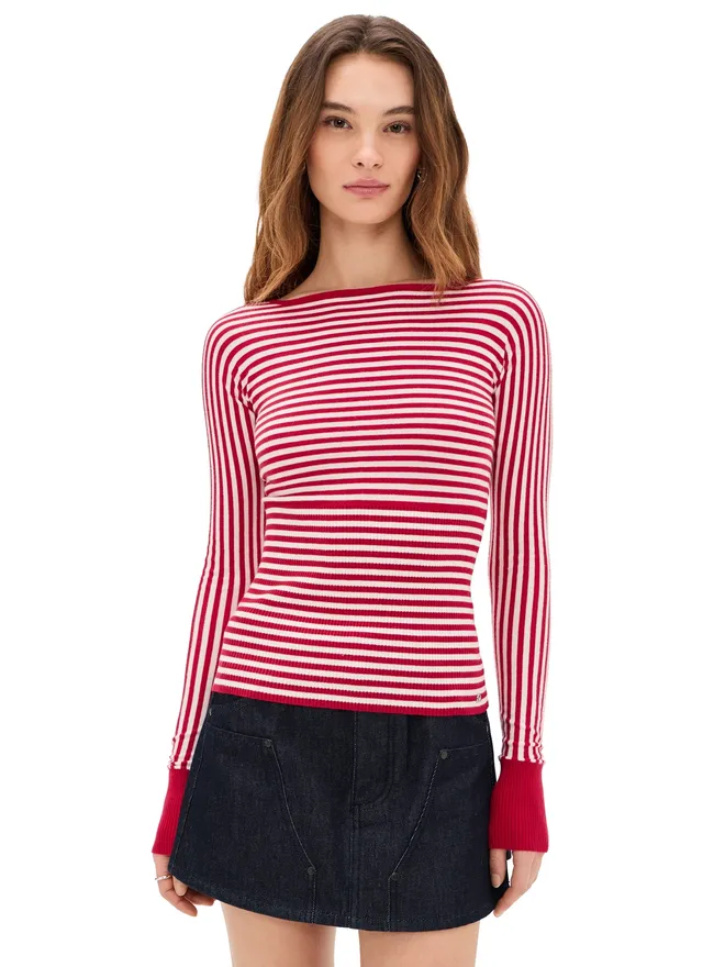 Miaou Miaou オデッサトップ レッドストライプの商品画像