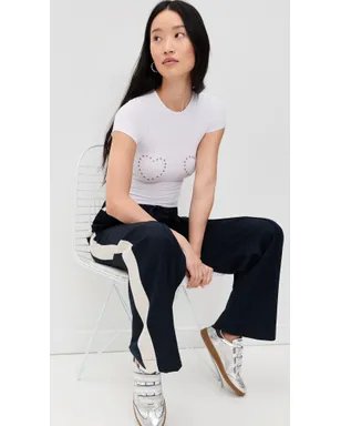 Miaou ミニハートTシャツ ホワイト グロメットハート - サムネイル5