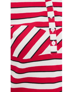 Miaou ルー ポロトップ Warped Stripe M - サムネイル6