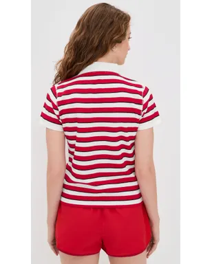 Miaou ルー ポロトップ Warped Stripe M - サムネイル3