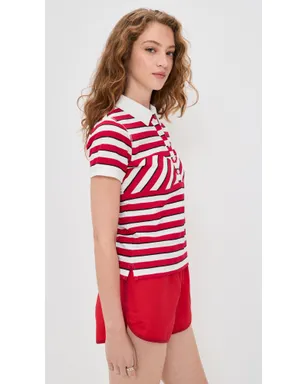 Miaou ルー ポロトップ Warped Stripe M - サムネイル4