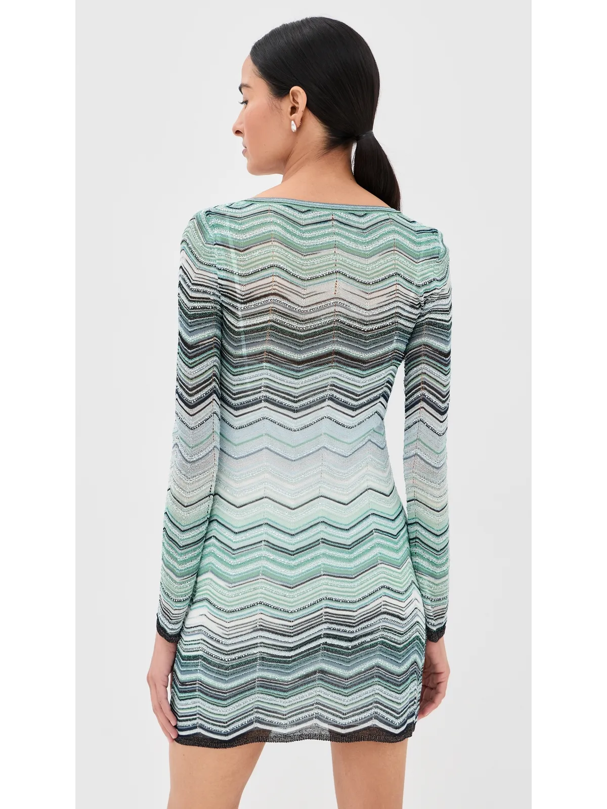 Missoni ショートスパンコールドレス ターコイズトーン - 画像3