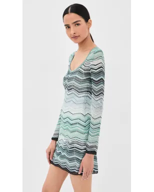 Missoni ショートスパンコールドレス ターコイズトーン - サムネイル4
