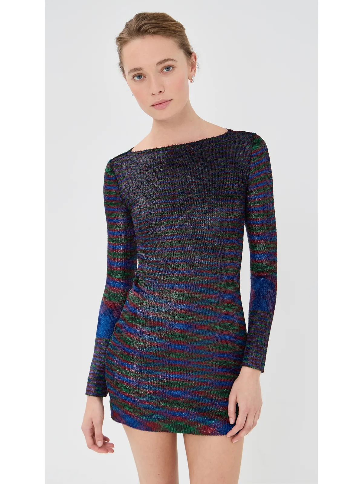 Missoni ショートニットドレス グリーンとレッドのトーン - 画像2
