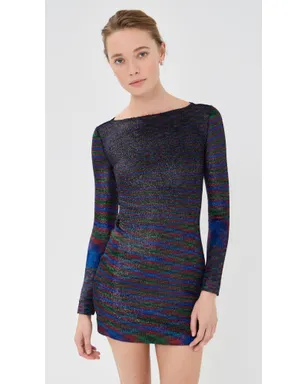 Missoni ショートニットドレス グリーンとレッドのトーン - サムネイル2