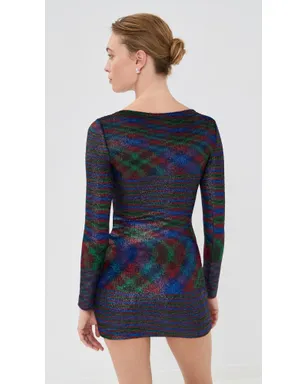 Missoni ショートニットドレス グリーンとレッドのトーン - サムネイル3