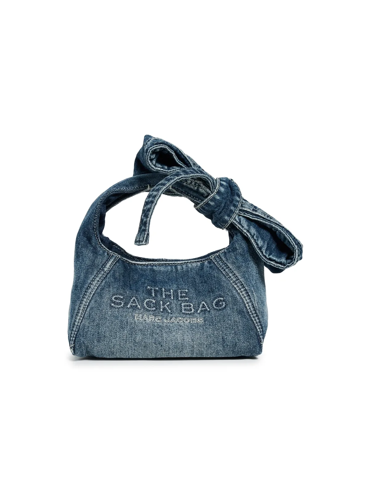 Marc Jacobs ボウ デニム ミニ サック バッグ - 画像1