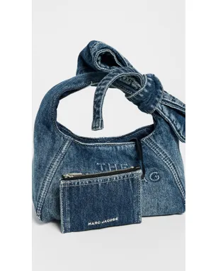 Marc Jacobs ボウ デニム ミニ サック バッグ - サムネイル5