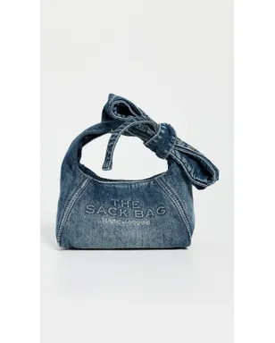 Marc Jacobs ボウ デニム ミニ サック バッグ - サムネイル2