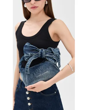 Marc Jacobs ボウ デニム ミニ サック バッグ - サムネイル3