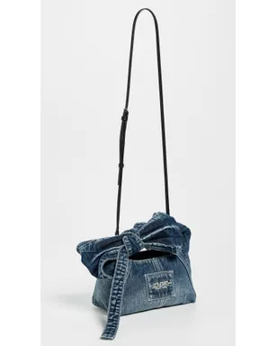 Marc Jacobs ボウ デニム ミニ サック バッグ - サムネイル4