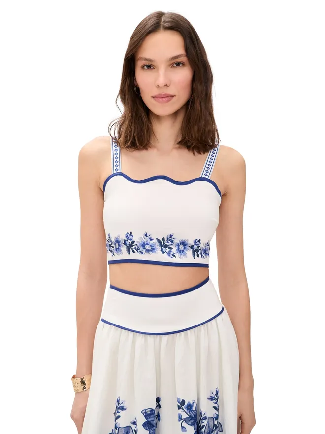 Moon River Moon River フローラル クロップトップの商品画像