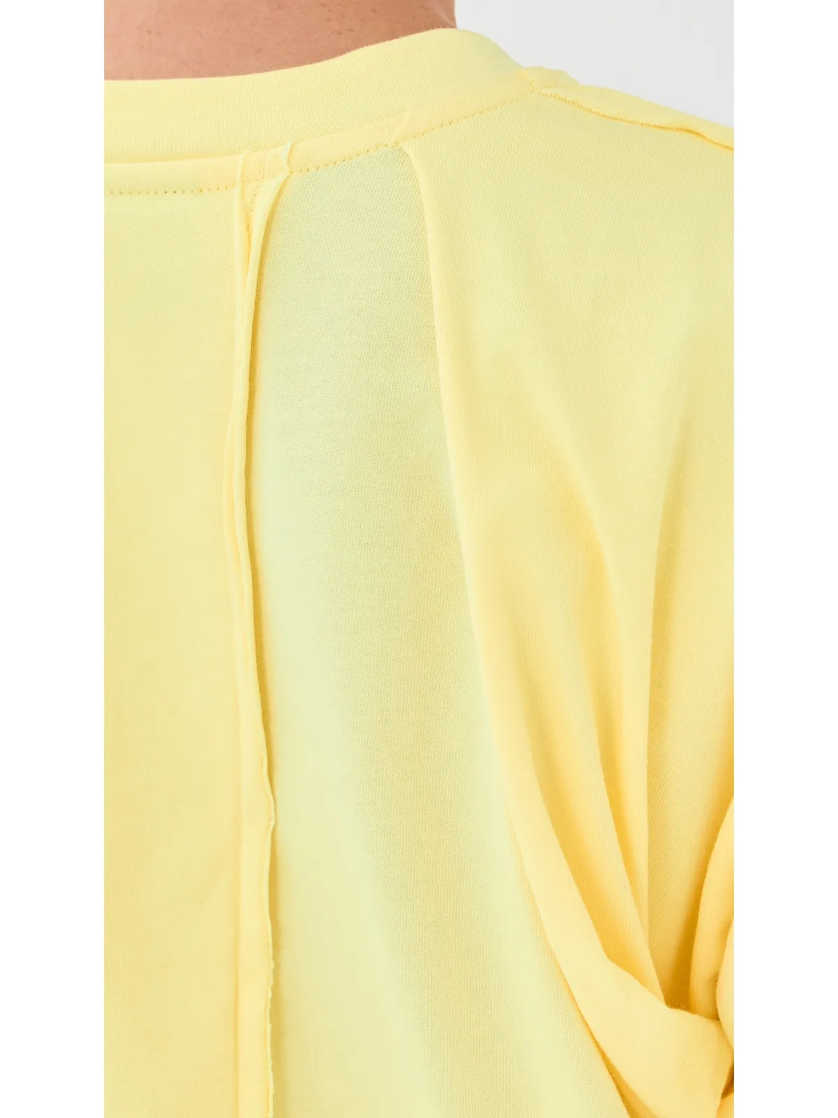 Meryll Rogge Draped T-Shirt Pale Yellow - 画像6