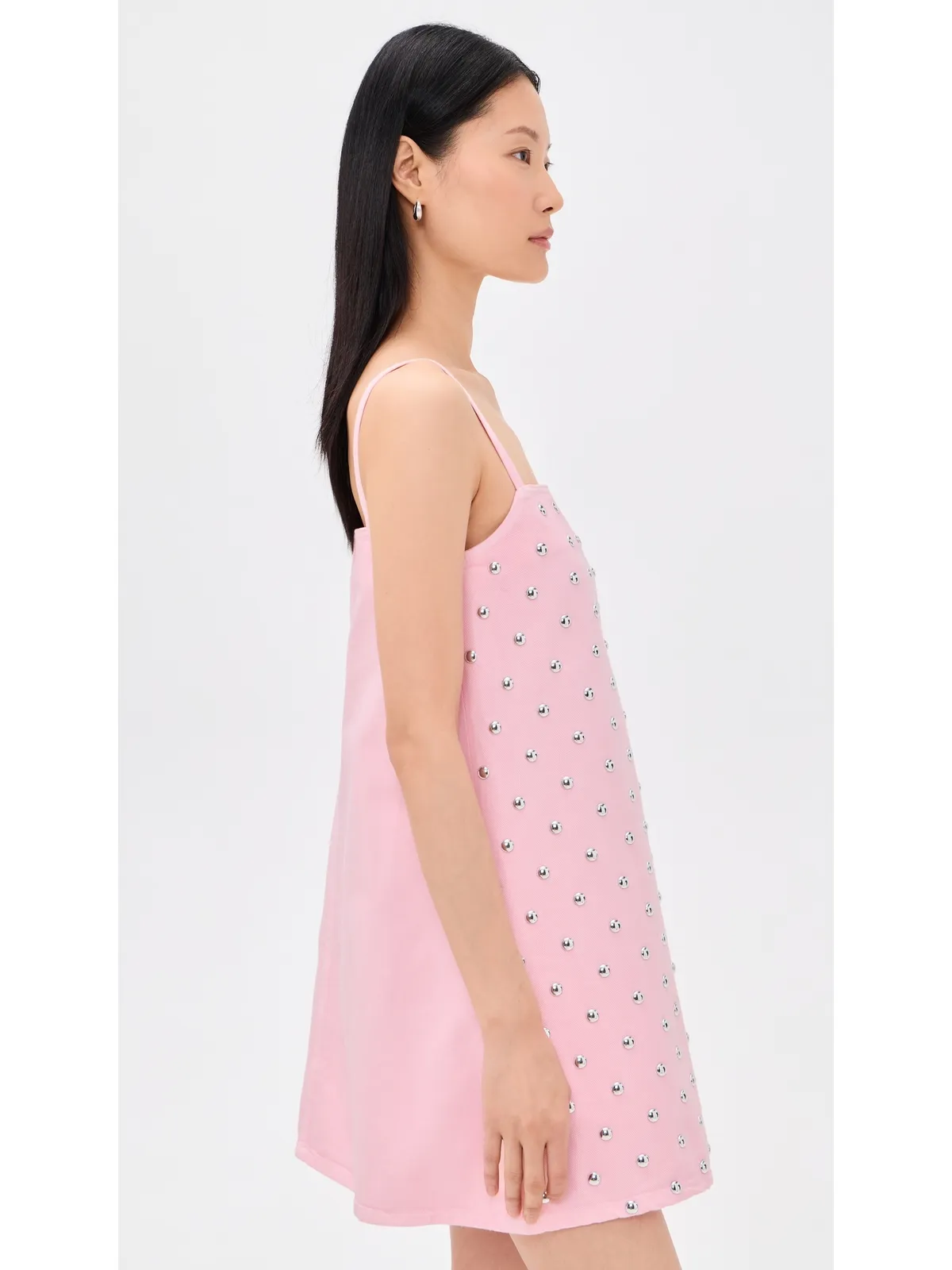 MSGM スタッズ付きミニドレス ピンク - 画像4