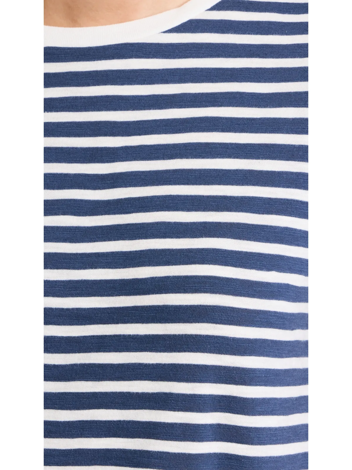 Nothing Please Boxy T-Shirt ストライプ クリーム/ブルー - 画像6