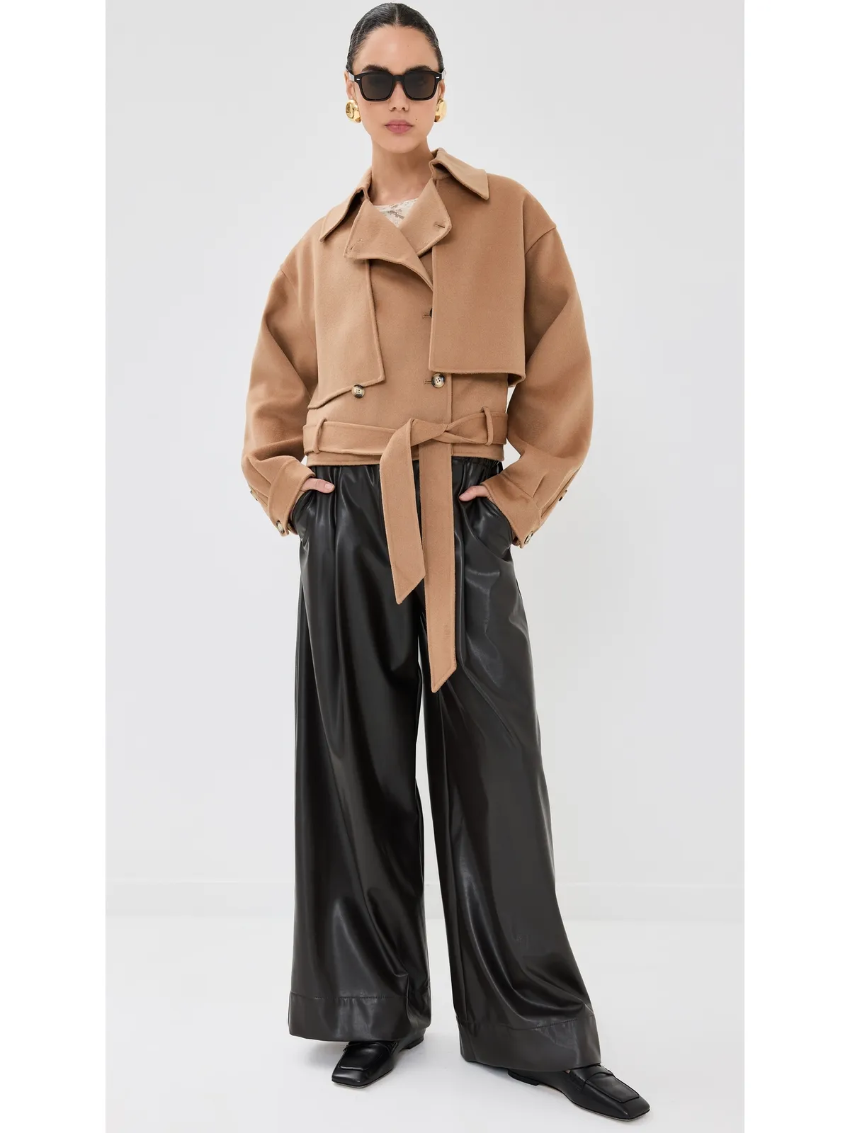 Nanushka Satoyo Jacket Camel M - 画像5