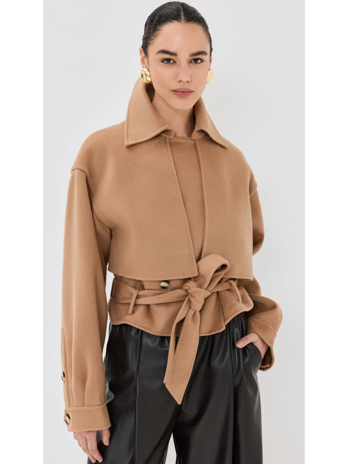 Nanushka Satoyo Jacket Camel M - 画像2
