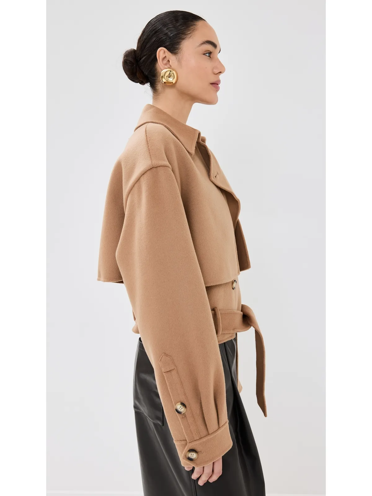 Nanushka Satoyo Jacket Camel M - 画像4