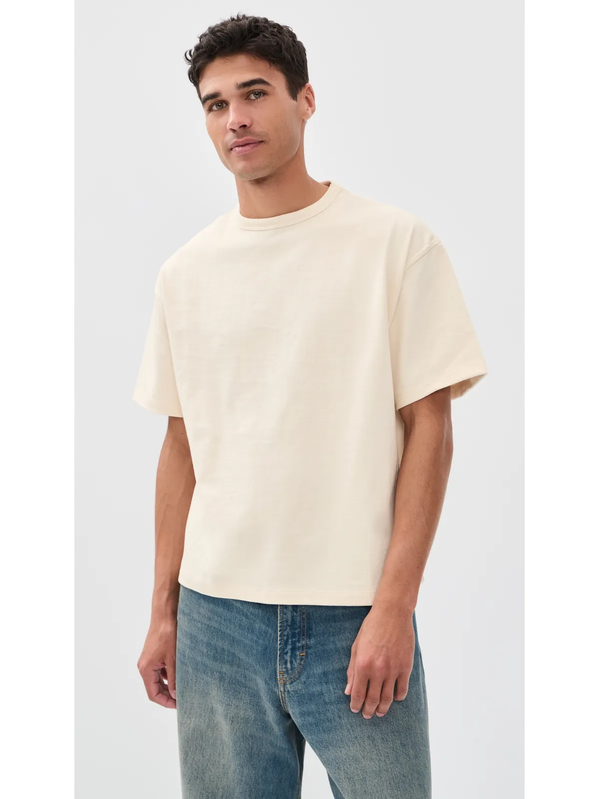 Naked & Famous Denim ストロングTシャツ ナチュラル - 画像2