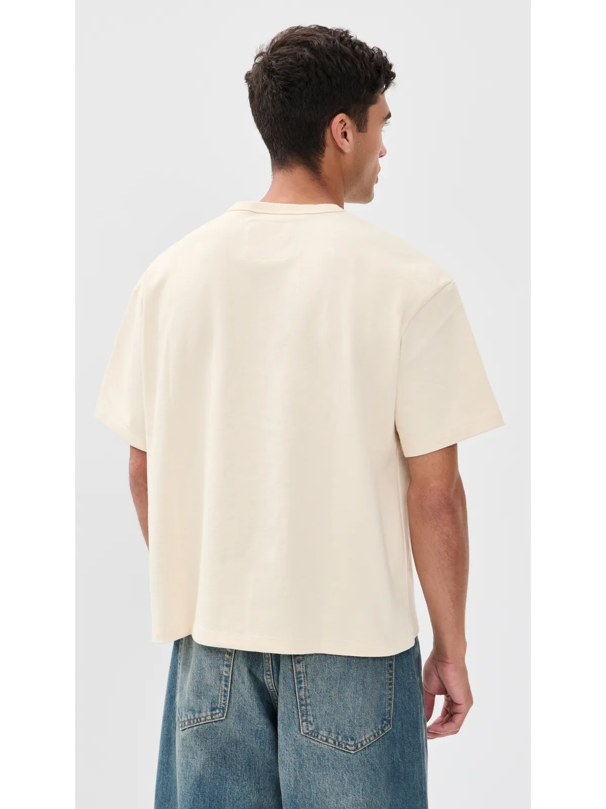 Naked & Famous Denim ストロングTシャツ ナチュラル - 画像3