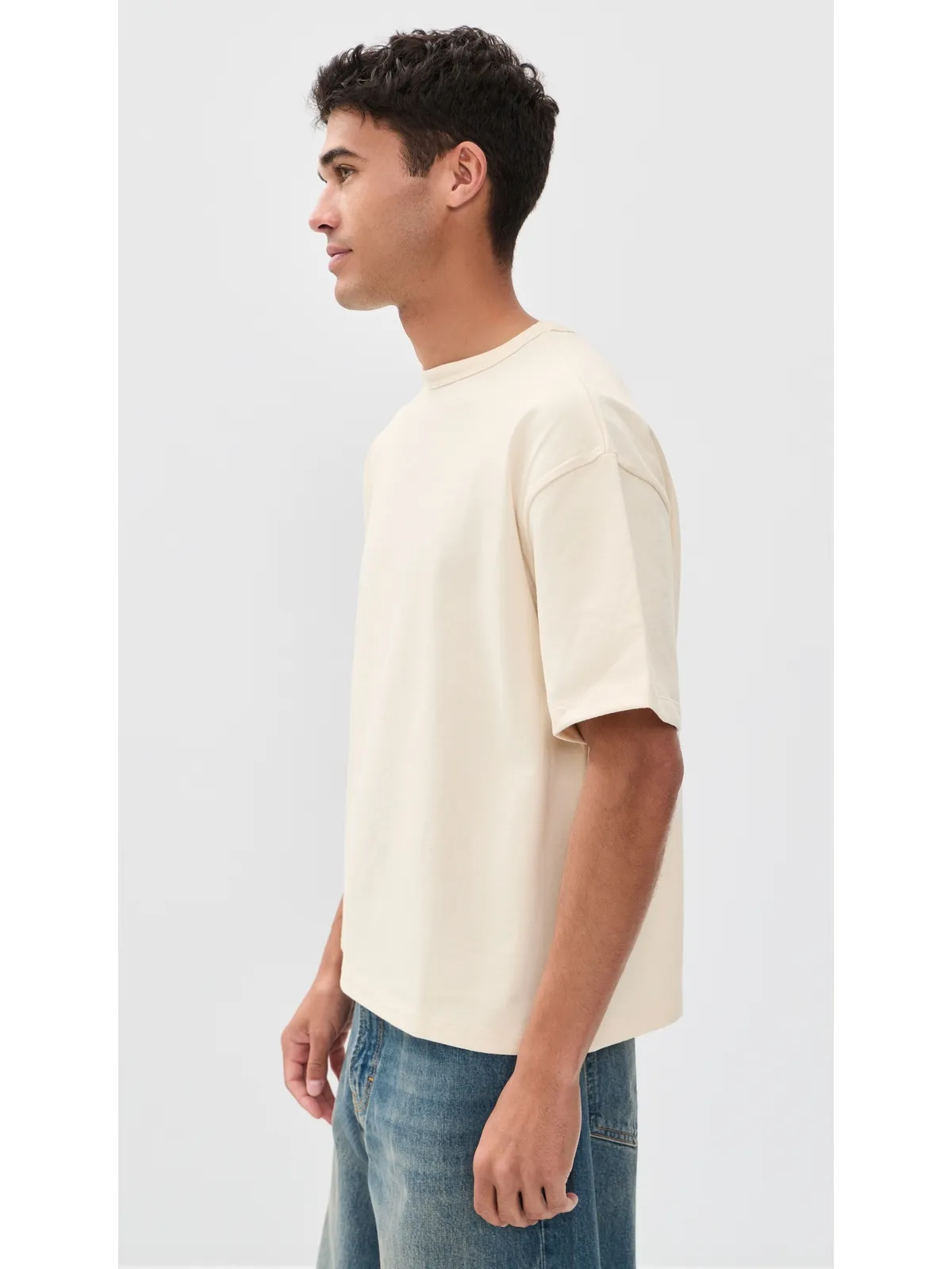 Naked & Famous Denim ストロングTシャツ ナチュラル - 画像4
