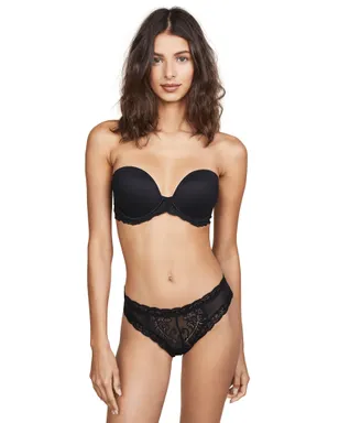 Natori Feathers Strapless Plunge Multi Way ブラ ブラック - サムネイル1