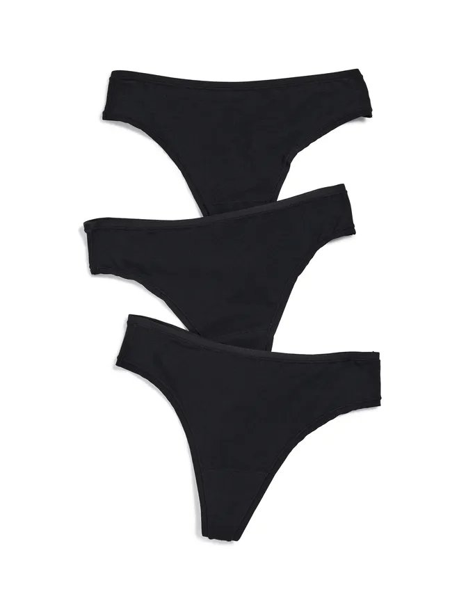 Natori Natori ブリス・ベア コットン Tバック 3枚組 ブラックの商品画像