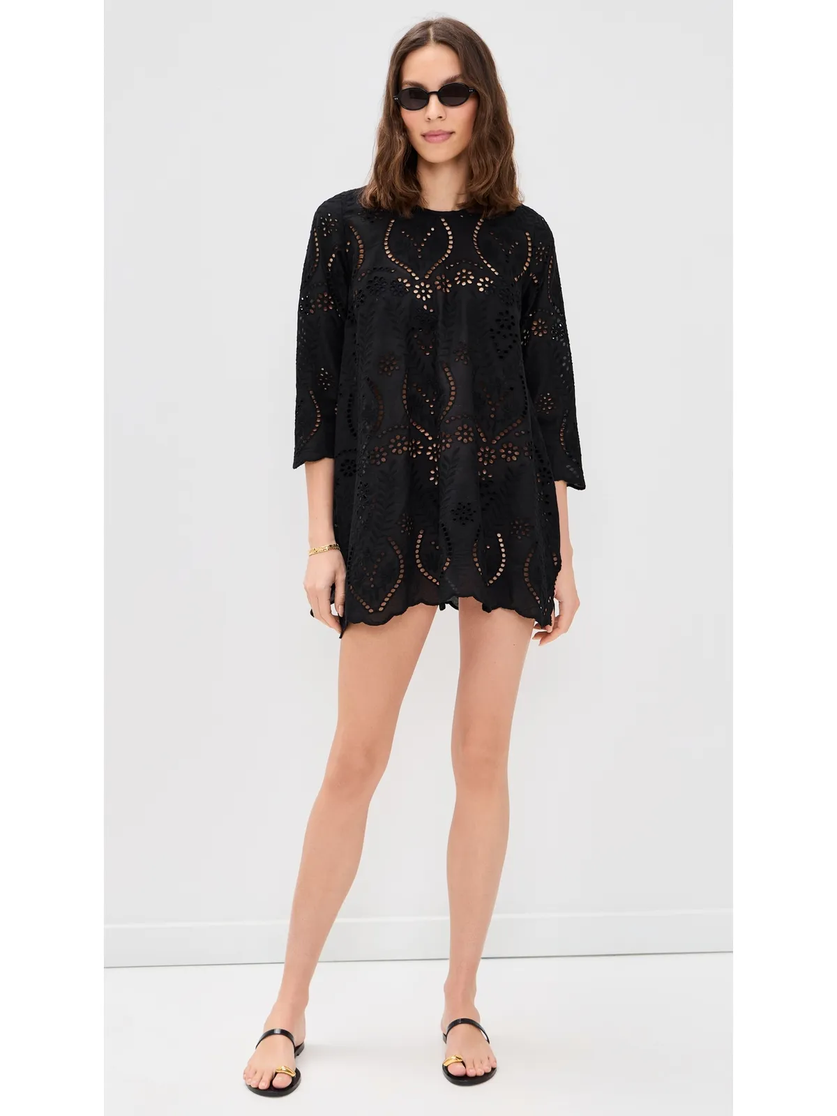 Natalie Martin Collection Claudia Tunic Athena Embroidery Black - 画像5