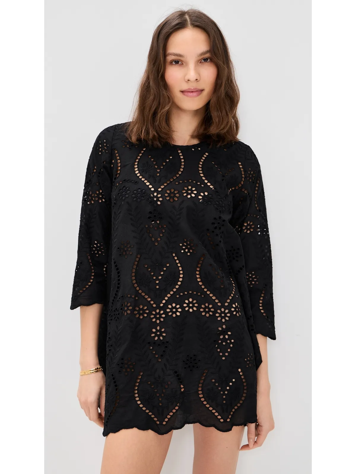 Natalie Martin Collection Claudia Tunic Athena Embroidery Black - 画像2