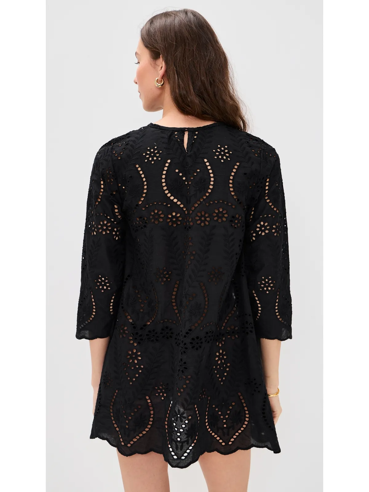 Natalie Martin Collection Claudia Tunic Athena Embroidery Black - 画像3