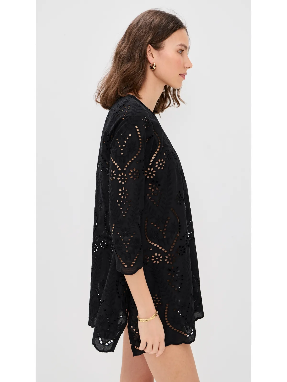 Natalie Martin Collection Claudia Tunic Athena Embroidery Black - 画像4