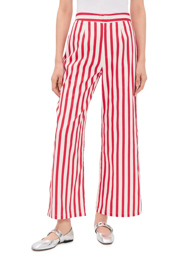 Never Fully Dressed Never Fully Dressed レッドストライプ Mara トラウザーズの商品画像