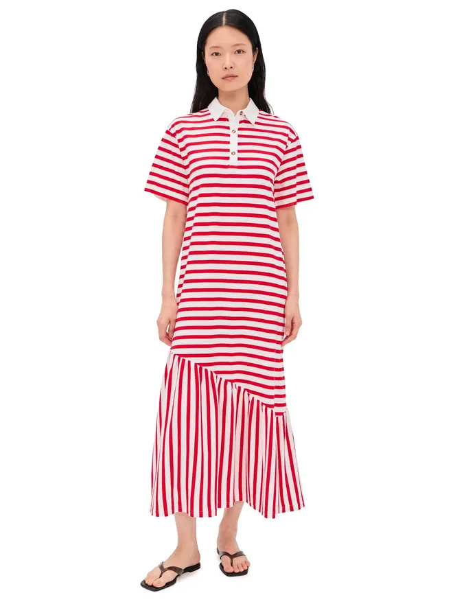 Never Fully Dressed Never Fully Dressed レッドストライプ ジャージードレスの商品画像