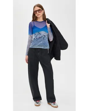 Never Fully Dressed スキー柄 メッシュ長袖トップ - サムネイル5
